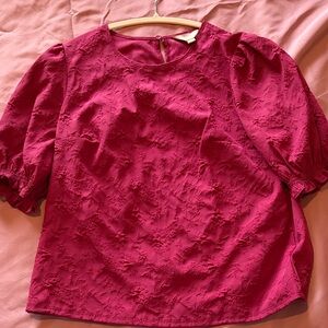 Ted Baker Fuchsia Textured Blouse